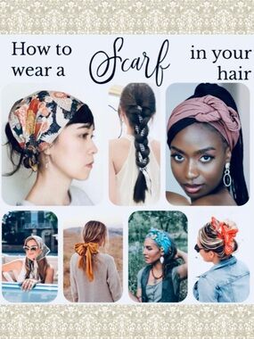 How to Wear a Scarf in Your Hair